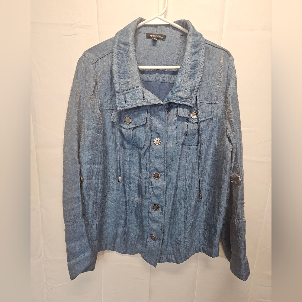 Notations Light Shimmer Blue Jacket - image 1